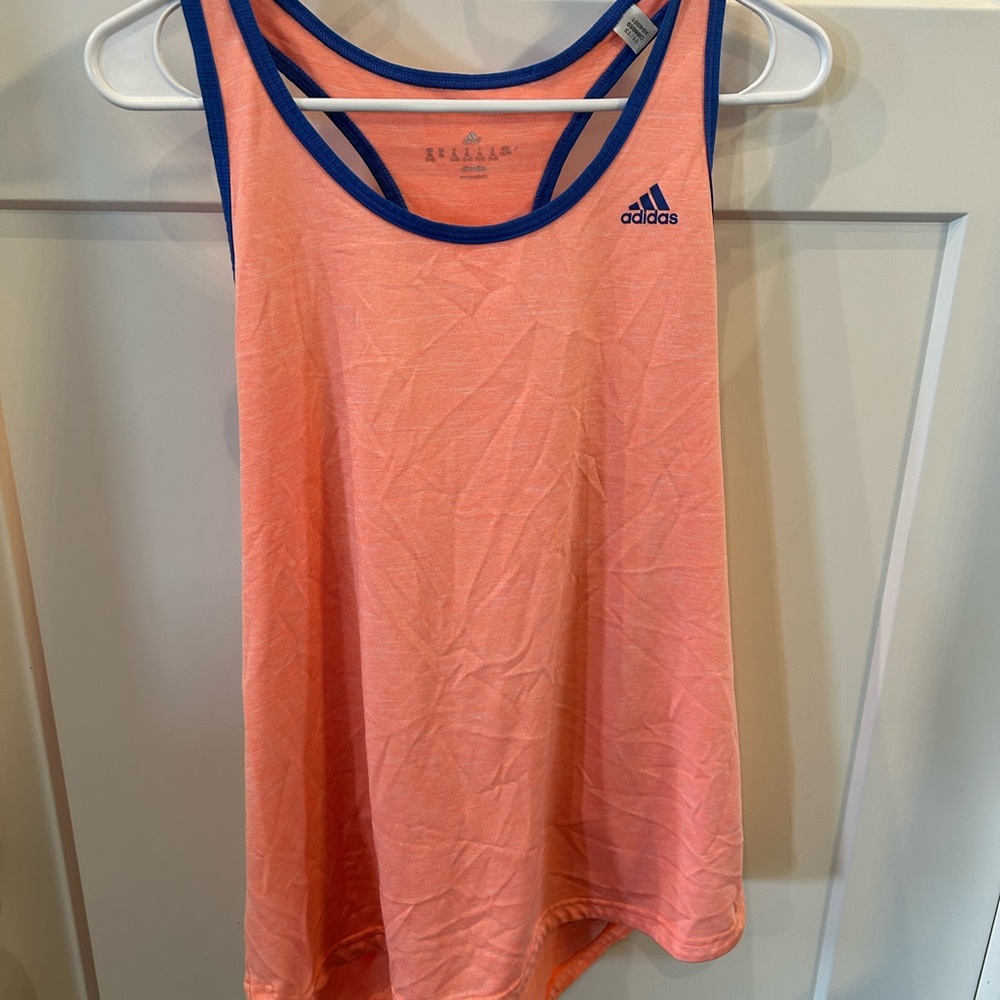 Adidas Peach and Blue Tank Top